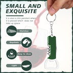 Ziliny 24 Pcs Bottle Opener Keychain Bulk Wine Bottle Beer Opener Keychain 3.27" Stainless Steel Corkscrew Waiter Corkscrew Wine Keyring Gifts for Christmas Bar Party Wedding Home (Green)