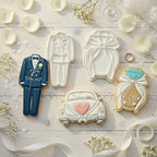 Wedding Cookie Cutters Cutter Wedding Car Molds 3.5" with Plunger Stamps Baking Dough Tools Cake Shapes PLA Accessories for Birdesmaid Decorative Party Kitchen Supplies
