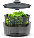 Zyliss Easy Spin Salad Spinner - Fruit & Veggie Dryer - Produce Spinner & Cleaner for Salad Prep - Dishwasher-Safe Kitchen Essential - Non-Slip Bowl with Pull Handle - Grey Easy Spin Small