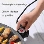 Indoor Grills Electric Smokeless – Nonstick Electric Griddle for Indoor Use, Fast-Heating Compact & Versatile Cooking for Steaks, Pancakes, and BBQ (15.7inch)(11.8in)