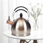 Whistling Tea Kettle Stainless Steel Teapot, Teakettle for Stovetop Induction Stove Top, Fast Boiling Heat Water Tea Pot 2.6 Quart