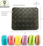 Fox Run Mini Macaron Baking Pan, 30 Small Cup Non-Stick Pan