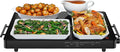 Chefman Electric Warming Tray with Adjustable Temperature Control, Perfect For Buffets, Restaurants, Parties, Events, and Home Dinners, Large 21” x 16” Glass-Top Surface Keeps Food Hot – Black