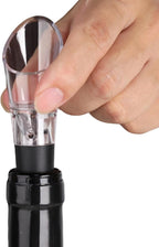 Air Pressure Pump Bottle Opener With Wine Pour Spout,Funny And Effortlessly Wine Opener+Efficient And Lightweight Wine Aerator Pourers,Great For Wine Lovers, Black (3)