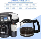 12 Cup Coffee Maker Carafe Replacement Pot Compatible with Hamilton Beach Flexbrew Models: 49902, 49915, 49905C, CM4309, 49317, 49467, 49611, 49904, 49934, 46230, 46290, 46293, Part Number: 990136800