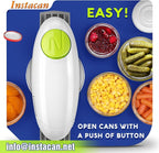 INSTACAN Higher Torque and One Touch Electric Jar Opener Easy Remove Almost Size Lid with Auto-Off, Powerful Bottle Opener for Arthritic Hands, Automatic Jar Opener for Weak Hands and Seniors (White)