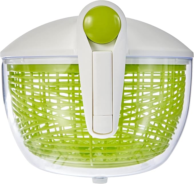IBILI Small Salad Spinner for Fruit and Vegetables - 1.7-Quart Spinner for Washing and Drying, Compact Design with Brake Button for Quick Stop, Super-Fast Operation, Dishwasher Safe, Made in Spain