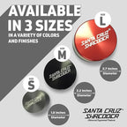 Santa Cruz Shredder Metal Spice Grinder with Textured Grip – 3-Piece Large 2.7" (Grey)