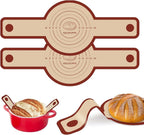 Silicone Bread Sling for Dutch Oven, 2 PCS Red Non-Stick & Reusable Bread Baking Supplies with Extra Long Handles, Easily Transfer Sourdough, Dishwasher Safe, Round