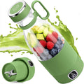 MIAOKE Portable Blender, 6 Blades Juicer Cup for Juice Shakes and Smoothies 350ml Mini Blender with Led Display Usb Rechargeable,3000Mah Rechargeable Battery, for Home Outdoors Travel-Avocado Green