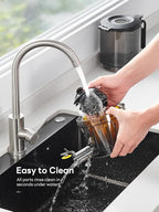 QCen Cold Press Juicer, 5.5” Wide Feed Chute Slow Masticating Juicer Machine for Whole Fruits and Vegetables, Easy to Clean (Silver)