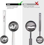 18/8 Stainless Steel Coffee Scoop, Doosu Food-Grade Metal Measuring Spoon with 4.3in Long Handle, Tablespoon Scooper for Coffee Beans, Ground Coffee, Espresso, Protein Powders, Tea, Sugar (1 Tbsp)