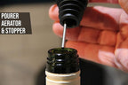 Happy Hour Majestic Stag Head Wine Pourer - Stopper, Aerator, and Perfect Pourer
