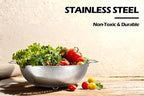Leonyo Stainless Steel Colander for Kitchen, Micro-Perforated Metal Strainer with Handles for Draining Pasta, Strainers and Colanders Set of 3(1-3-5Quart) for Rinsing, Steaming, Dishwasher Safe
