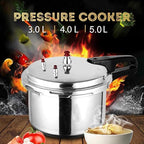 Electric Pressure Cooker, Kitchen Pressure Cooker Cookware 18/20/22cm Gas Stove/Open Fire Pressure Cooker Outdoor Camping Cook Tool Steamer,One Color-4L