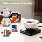 VOBAGA Mug Warmer, Coffee Cup Warmer for Desk with 5 Temp Settings & 2-12H Timer, Smart Candle Warmer & Coffee Warmer with Display for Fastest Heating Coffee, Cocoa, Ideal Coffee Gifts(No Cup)