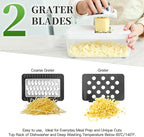 14-In-1 Chopper Vegetable Cutter with 7 Blades, Vegetable Chopper with Container and Lid, Mandoline Slicer for Kitchen, Veggie Slicer for Salad, Cheese Grater, Kitchen Gadgets Accessories Essentials