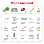 Baketivity Whoopie Pie Burgers Baking Kit for Kids Set - Real Cooking Set for Girls & Boys Ages 5-12 - Baking Kit with Premeasured Ingredients, STEM Kit for Kids with Instructions