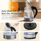 Megawise Electric Glass Kettle with Auto Shut-Off (1.8L)