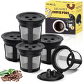 5 Pack Ninja Reusable Coffee Pods: Reusable K Cups for Ninja Coffee Maker - Refillable Coffee Filters for 3-Needle Ninja DualBrew Pro CFP200 CFP201 CFP300 CFP301 CFP305 CFP400（Only for 3-Hole Version)