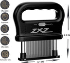 ZXZ Premium Meat Tenderizer Mallet – 48 Stainless Steel Blades, Ideal for Marinated Meats, Beef, Steak, Chicken, Poultry & More – Kitchen Must-Have Tools for Chefs & Cooking Enthusiasts
