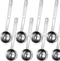 Geiserailie 8 Pcs 2 Tablespoon Scoops with Long Handle, 30 ml Stainless Steel Measuring Spoon for Coffee Milk Fruit Powder, Loose Tea Dry, Spice Jar, Cooking Baking, and Other Dry Goods