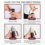 Waiters Corkscrew Wine Opener - Double-Hinged Fulcrum 3-In-1 Cork Screw Wine Bottle Opener Heavy Duty Stainless Steel & Classic Rosewood. Serrated Foil Cutter. Beer Opener. Magnetic Gift Box