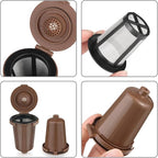 Reusable Filter Cup for Cuisinart (Upgraded Version - 2 PACK Brown)