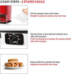 Starfrit Electric Hot Dog Steamer - Steams up to 12 Hot-Dogs - Nestable Components for Easy Storage