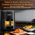 Fullwill Air Fryer with Viewing Window 6QT,12 Cooking Presets,AirFry,Roast,Bake,Reheat,Dehydrate, 1700W Fast Even Heating, Max 400°F, Nonstick Basket Dishwasher Safe,for Families and Party