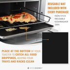 Toaster Oven Air Fryer Reusable Mats Accessories 10 x 12, Compatible with Cuisinart, Breville, Black and Decker + More, Non-Stick, Easy Clean, Food Safe Oven Liner Replacements for Parchment Paper