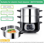 Secura Steamer Basket 304 Stainless Steel Food Steamer 1 Tier for 8.5 Quart Electric Food Steamer