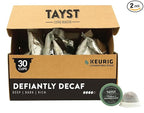 Tayst Coffee Pods, Defiantly Decaf Dark Roast, K Cups Compatible with Keurig Coffee Maker, Sustainable Single Serve, Pack of 30