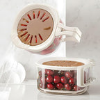 Stackable snake container for kids toddler adult, reusable prep snackle box, Fruit Washing Bowl, Multifunctional, Berry Keeper, Portable Colander Storage Container for Kitchen, Picnic, 2 Pack(Brown)