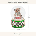 MACKENZIE CHILDS Snow Globe, Christmas Decor for Living Room, Holly Bear