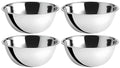 OCS Parts 8 Quart Mixing Bowls | Set of 4 | 13.25-Inch Stainless Steel Professional Grade Flat Base Mixing Bowls for Home and Commercial Kitchens