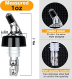 Automatic Measured Bottle Pourer - Quick Shot Spirit Measure Pourer Drinks Wine Cocktail Dispenser Home Bar Tools - 1oz/30ml (6 pack)