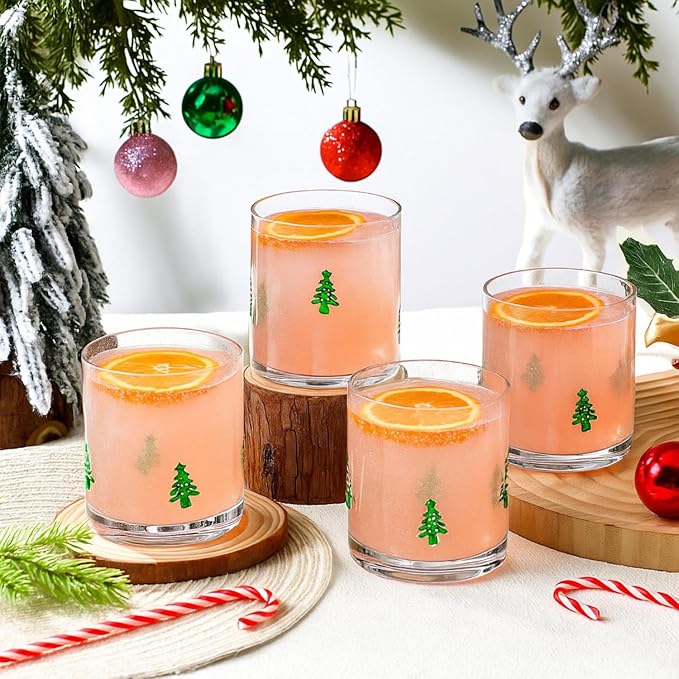 LemonRoad 4 Pcs Easter Icon Juice Glasses 12 oz Easter Stemless Wine Glasses Carrot Double Old Fashion Drinking Cups for Spring Holiday Drinks Party Supplies Gifts