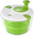 Large 5 Qt Salad Spinner - Lettuce Spinner, Fruit Washer & Vegetable Dryer with Colander & Drain Bowl, Wash Quick and Easy Green Salads, BPA Free