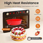 SJ 8 Inch Silicone Round Cake Pan with Metal Reinforced Frame Set of 2, Nonstick Silicone Cake Mold for Baking Suitable for Making Layers, Cheese & Chocolate Cakes for Christmas