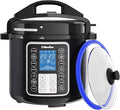 Mueller 6 Quart Pressure Cooker 10 in 1, Cook 2 Dishes at Once, Tempered Glass Lid incl, Saute, Slow Cooker, Rice Cooker, Yogurt Maker and Much More
