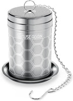 House Again Tea Infusers, Extra Fine Mesh Tea Strainers for Loose Tea, Updated Slim Threaded Lid & 304 Stainless Steel, Filter Bags Diffusers, Loose Leaf Tea Steeper for Brew Tea Spices & Seasonings