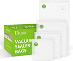 Vixino Vacuum Sealer Bags, 40 Reusable Vacuum Sealer Bags for Food, BPA-Free, Meal Prep and Sous Vide Cooking,Works for Handheld Sealer and Vac Sealer Machine with External Vacuum Systems
