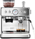 COWSAR 20 Bar Espresso Machine with Grinder & Milk Frother Steam Wand, 58mm Expresso Coffee machines, Commercial Stainless Steel Coffee Maker for Cappuccino and Latte, Perfect for Home Café-Pro