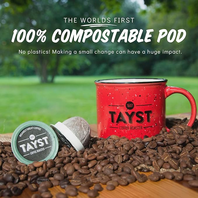 Tayst Coffee Pods, Bold & Brazen Dark Roast, K Cups Compatible with Keurig Coffee Maker, Sustainable Single Serve, Pack of 30