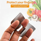 Stainless Steel Finger Guards For Cutting Food Avoid Hurting, Premium 304 Stainless Steel Finger Protector,Slicing Tool Finger Protectors when Cutting, Slicing, Dicing, Chopping (2A 2B)