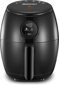 Elite Gourmet EAF-2612DX Personal 2.1Qt Compact Space Saving Programmable Hot Air Fryer, Oil-Less Healthy Cooker, Timer & Temperature Controls, 1000W, Black