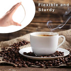 Wooden Coffee Stirrers Individually Wrapped 5.5" Coffee Stir Sticks 500 Pcs, Natural Birch Round End Thick Birch Wood Eco-Friendly Suitable for Coffee, Cocktail and Hot Drinks