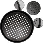 10 Inch Round Pizza Pan with Holes, Carbon Steel Pizza Pans fo Frozen & Homemade Pizza, Nonstick Pizza Tray for Oven