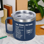 Christmas Birthday Gifts for Dad - 14 oz Stainless Steel Insulated Coffee Mug with Lid - Funny Birthday Gifts for Mom, Dad Birthday Gift Ideas, Mug for Men